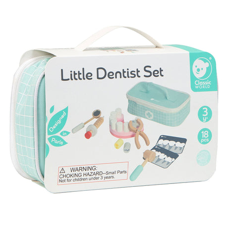 Classic world kleine tandartsset dokterskoffer 18-delig.