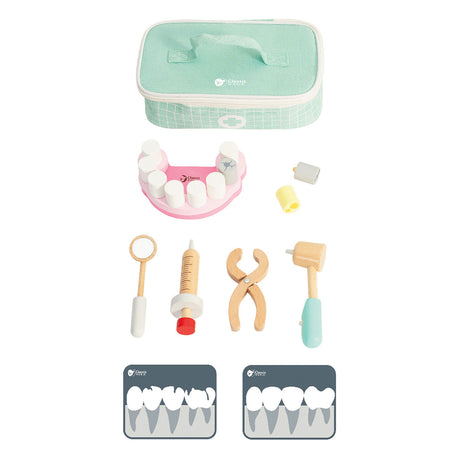 Classic world kleine tandartsset dokterskoffer 18-delig.