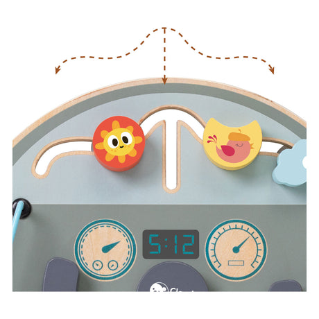 Classic world houten activiteitenbord verkeer educatief speelgoed reis.