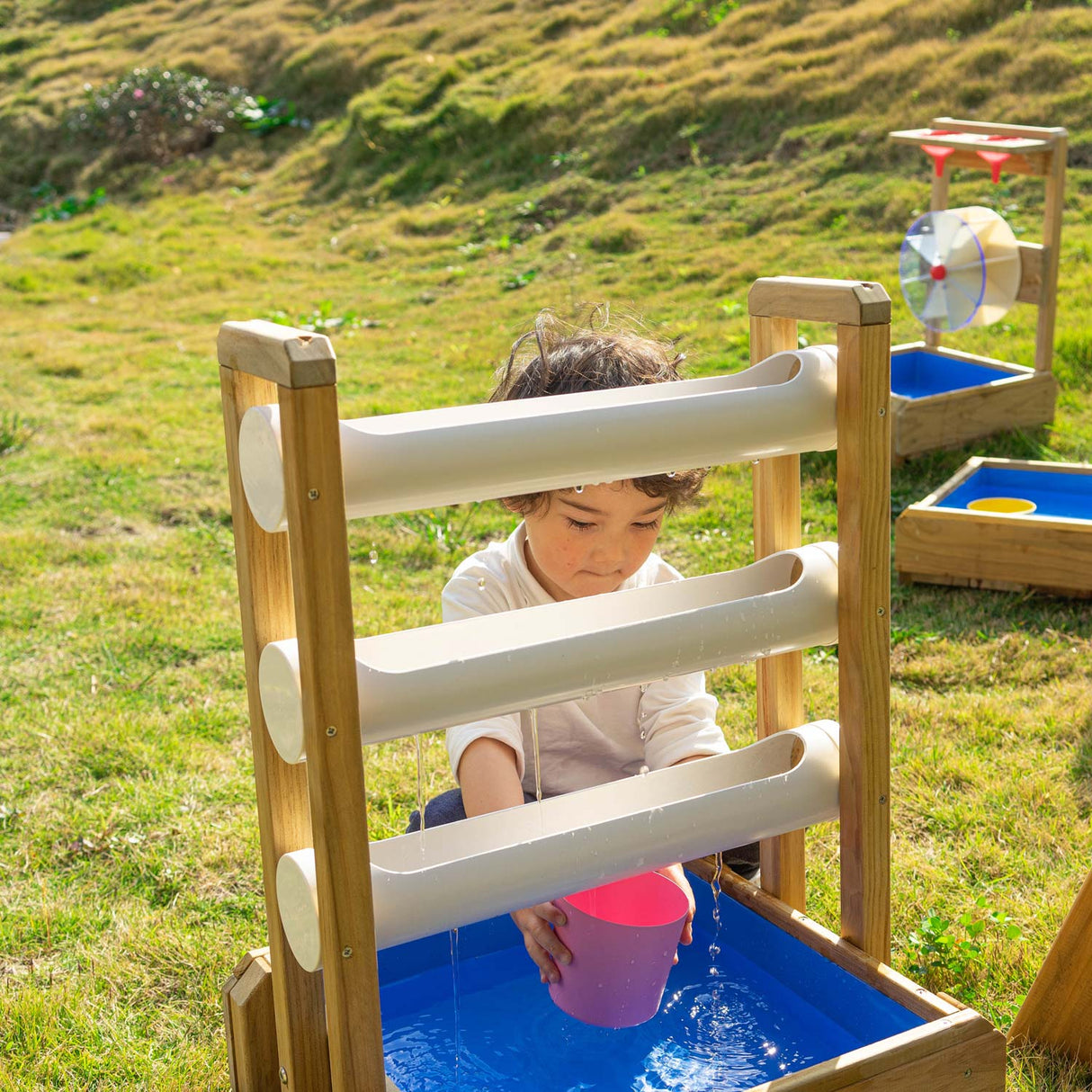 Classic World World Wooden Water Play Table Waterfall