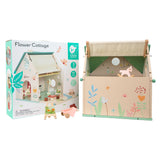 Klassisk World World Wood Dollhouse med have, 10dlg.