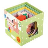 Lobbes speelgoed bv classic world stapelblokken met bosdieren, 10dlg.