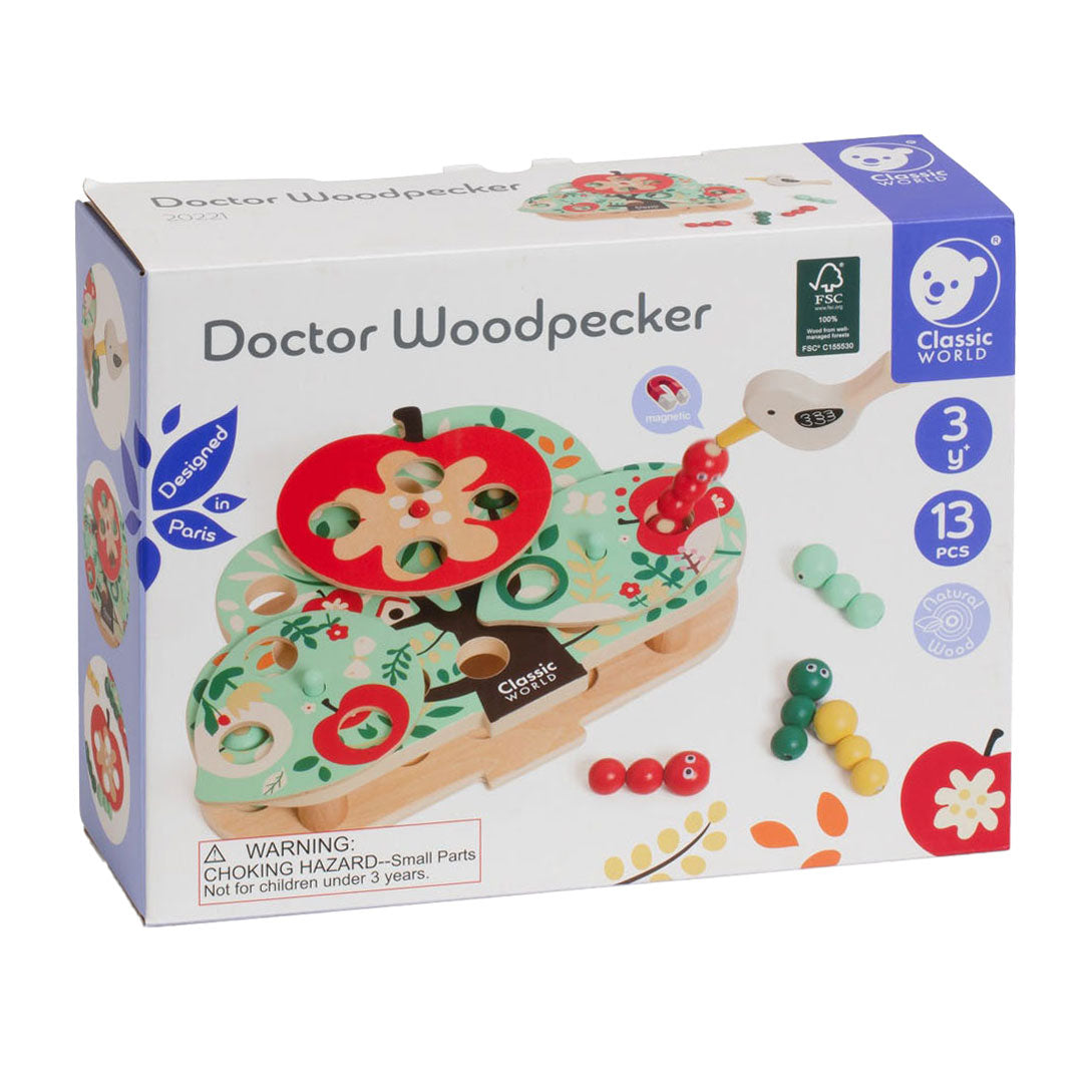 Classic World Doctor Wordpecker Houten Vangspel, 13dlg,