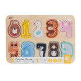 Classic World Wood Number Puzzle, 10st.