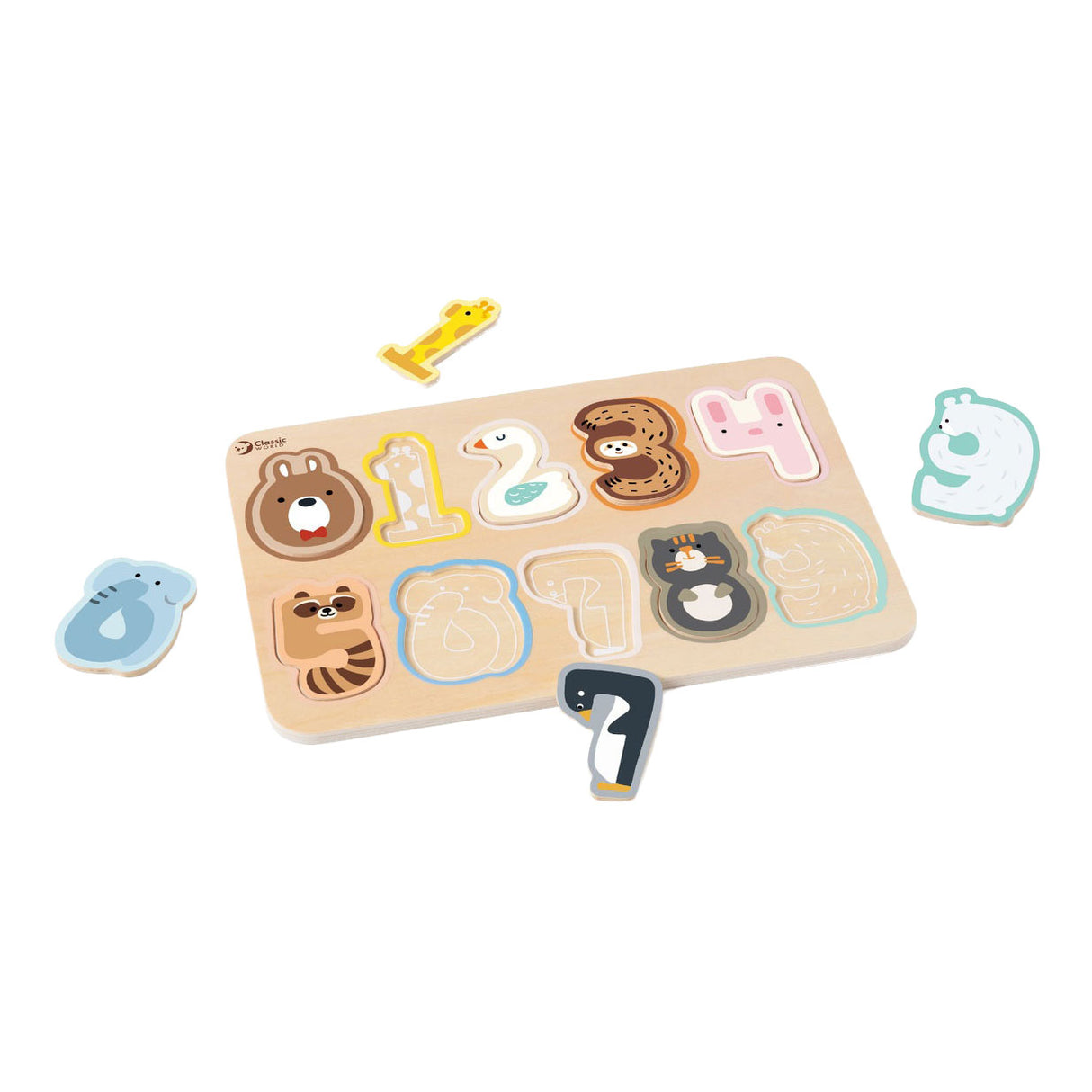 Classic World World Wooden Figure Puzzle, 10e.