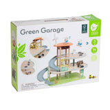Classic world houten speelgoed garage duurzaam met accessoires 19-delig.