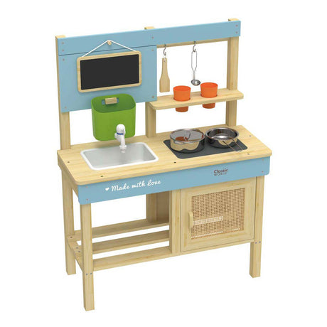 Classic world houten buitenkeuken speelkeuken met accessoires 7-delig.