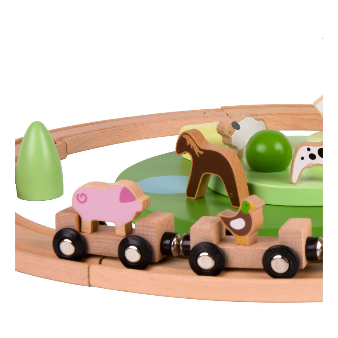 Classic World World Wooden Farm Train Speeltet, 28dlg.