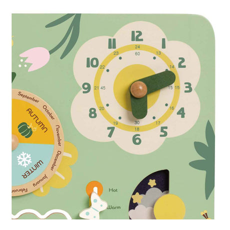 Lobbes speelgoed bv houten kalender in het engels in een doos - uni