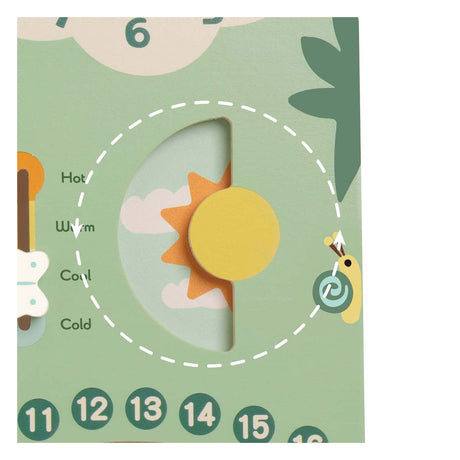 Lobbes speelgoed bv houten kalender in het engels in een doos - uni