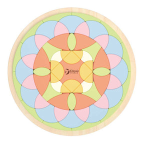 Classic world houten mandala puzzel bloem