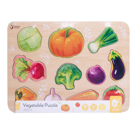Classic world klassieke wereld houten montessori groene puzzel
