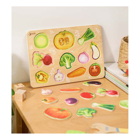 Classic world klassieke wereld houten montessori groene puzzel