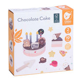 Classic world houten speelgoed chocolade taart verjaardag.