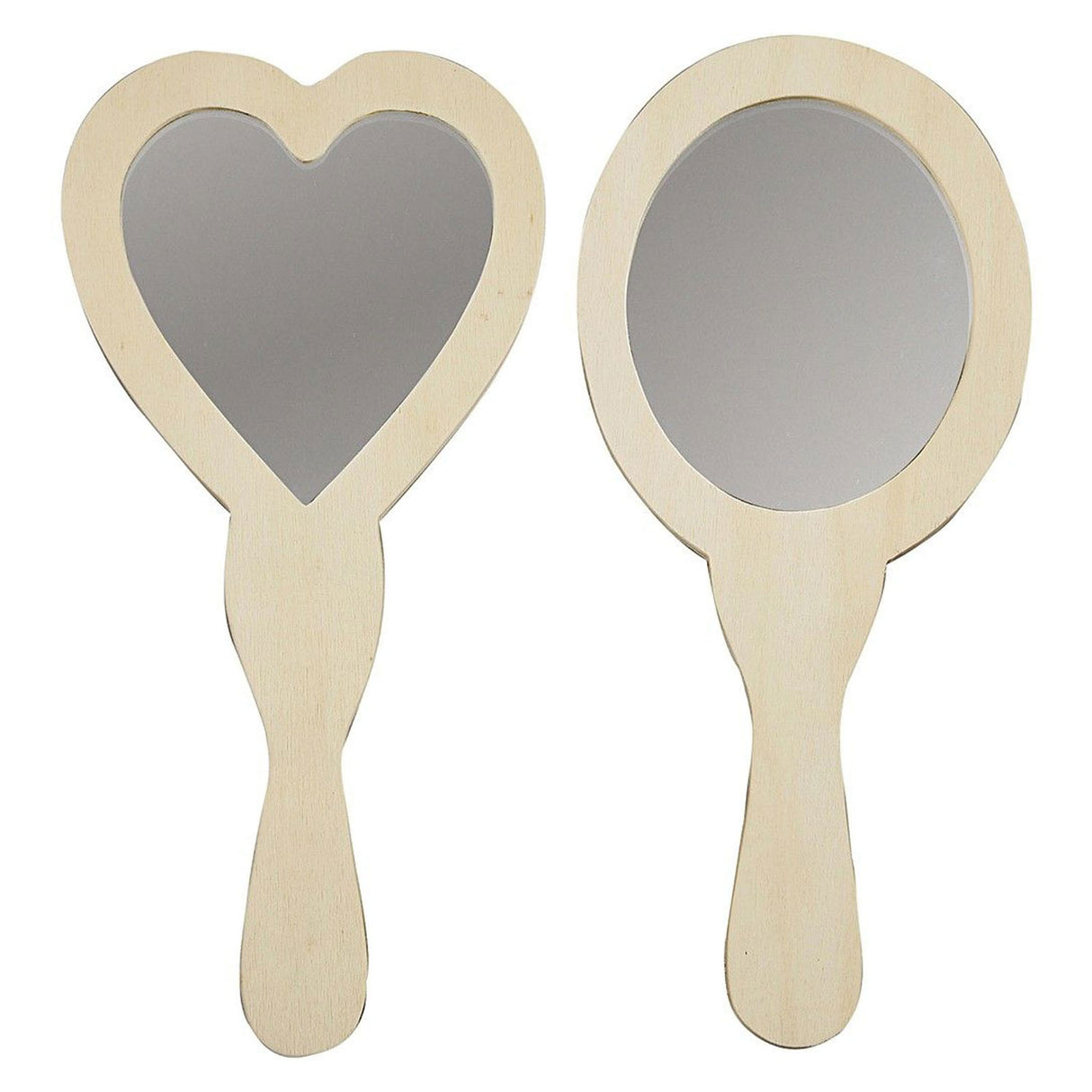 Décorez votre miroir à main en bois, 2e. 25 cm