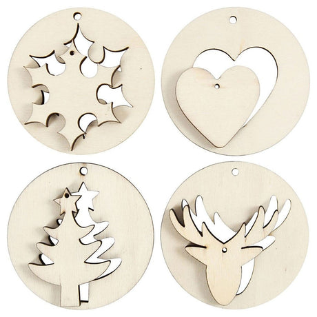 Creativ company http: www.cchobby.nl 2-in-1-hangende-decoraties-d-7-cm-gatgrootte-3-mm-dikte-4-mm-8-stuk-1-doos