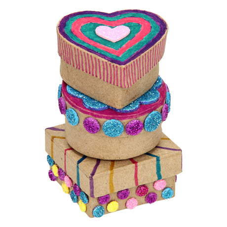 Creativ company papier mache creotime: mini doosjes 6 stuks 5x3 cm