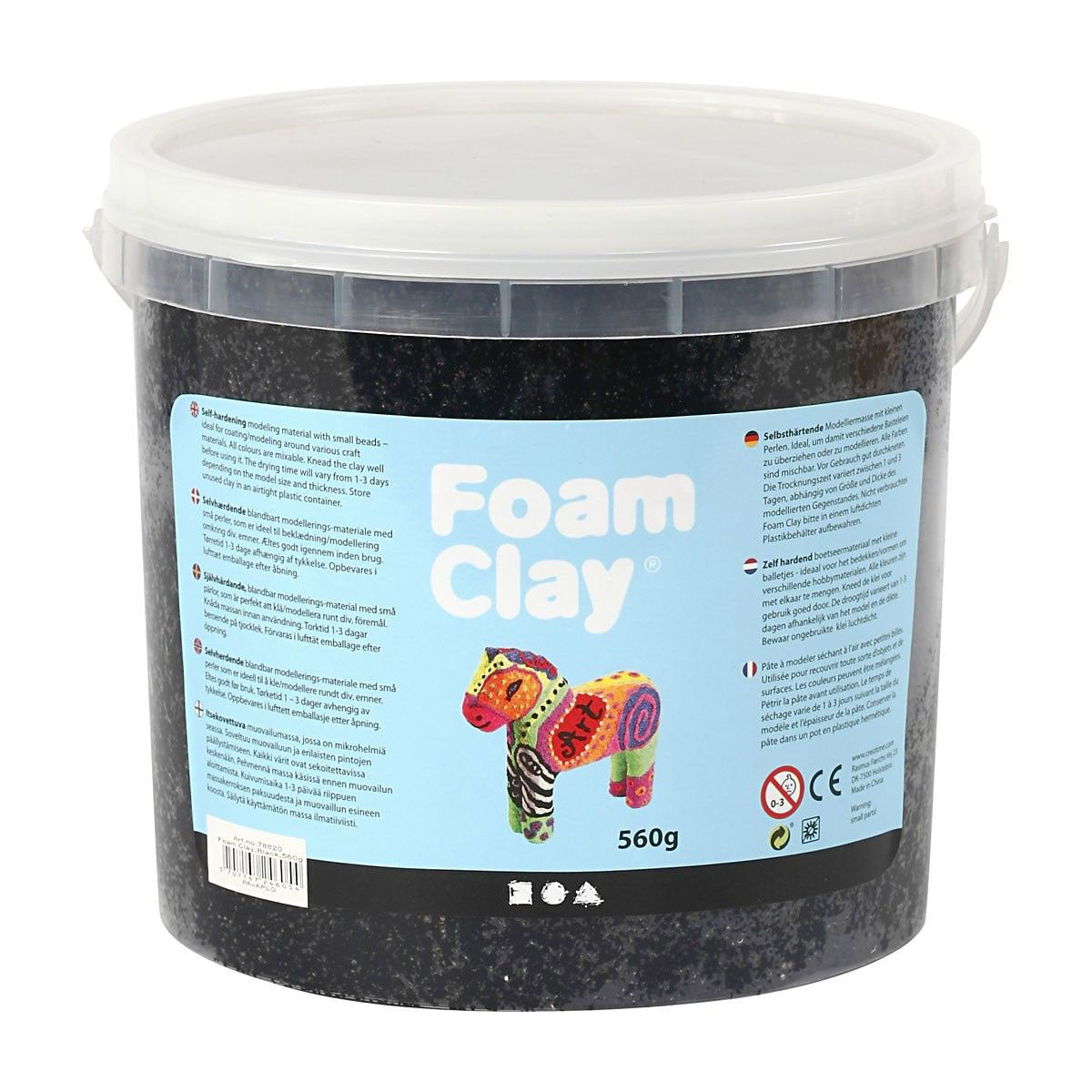 Foam clay - zwart, 560gr.