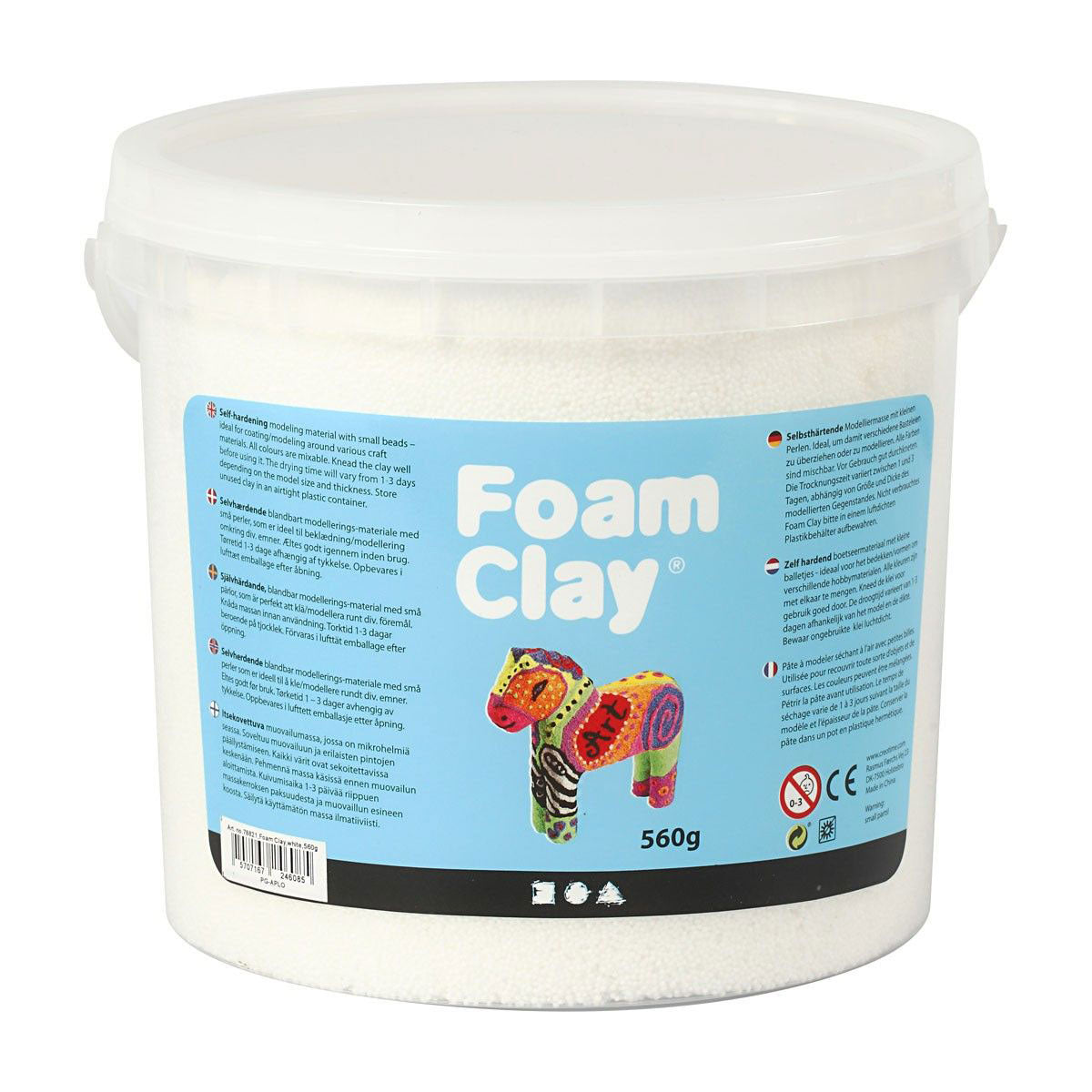 Foam clay - white, 560gr.