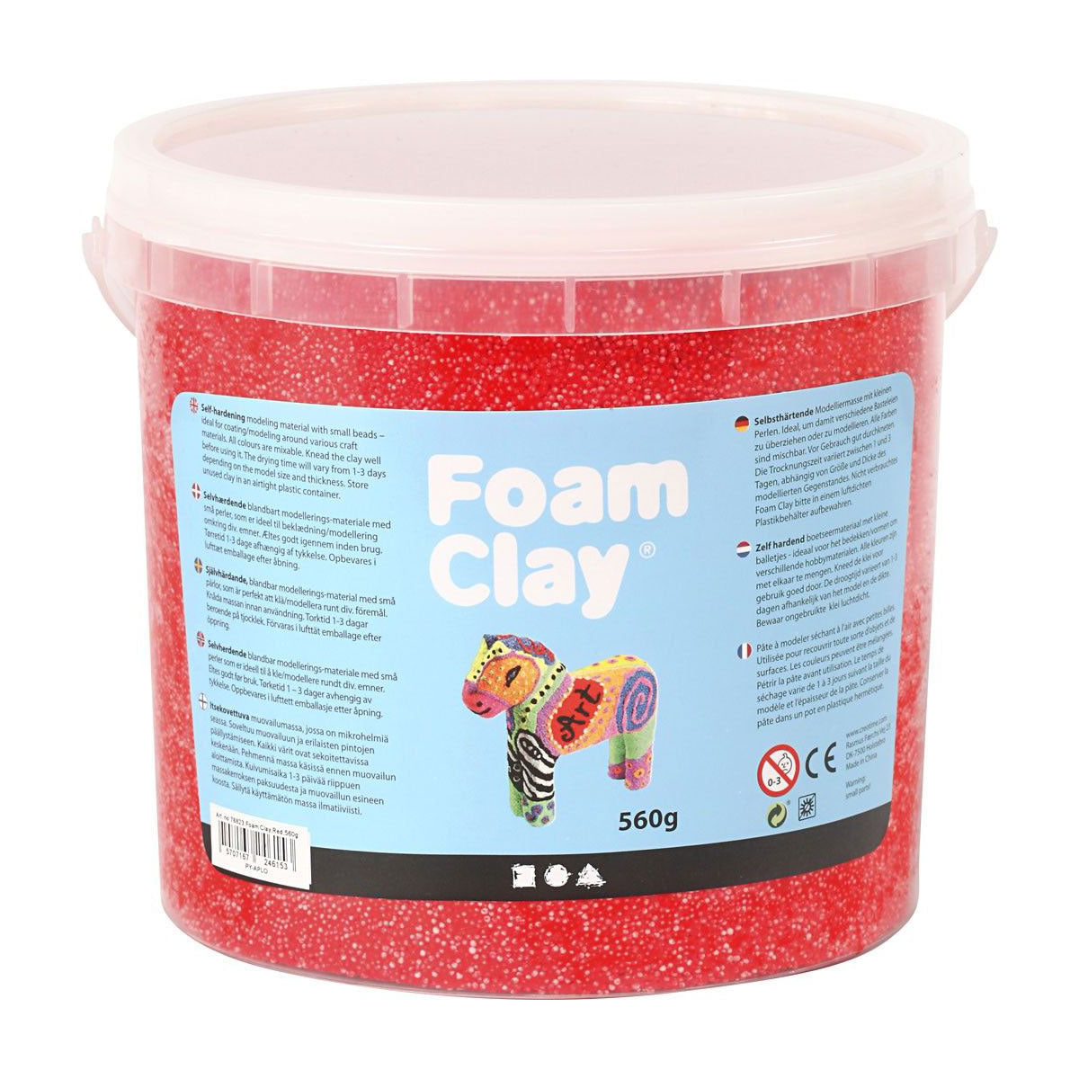 Foam clay - red, 560gr.