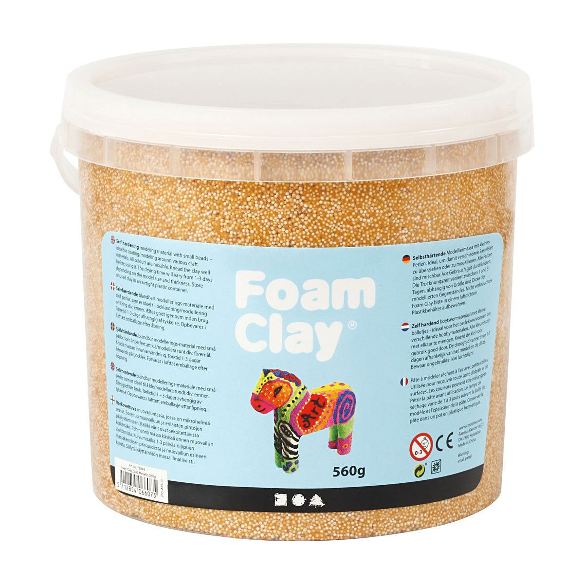 Foam clay - metallic gold, 560gr.