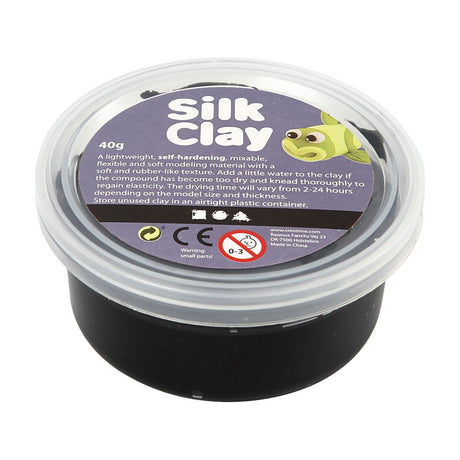 Silk clay - zwart, 40gr.