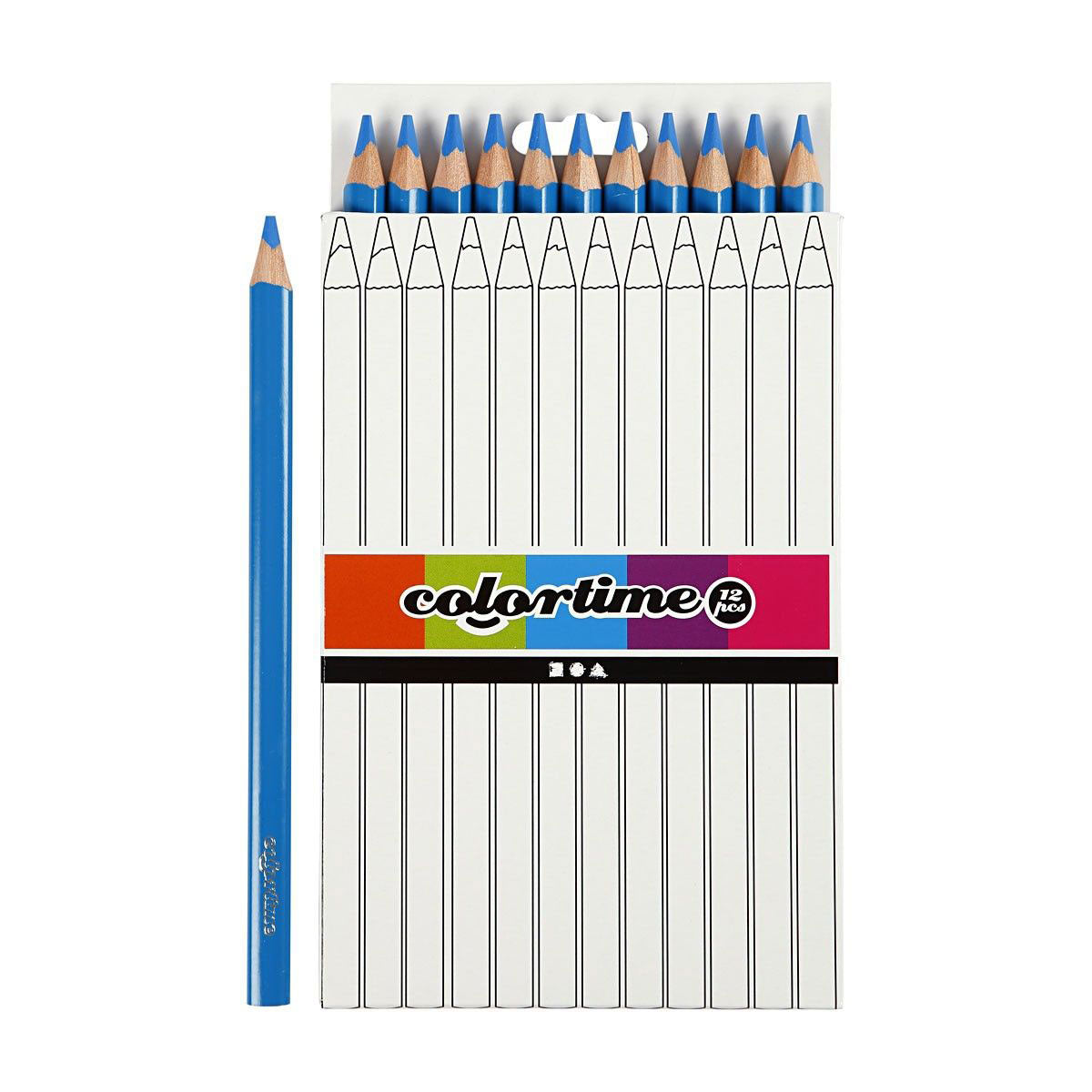 Creativ Company Triangular Colored Stifte Blue, 12st.