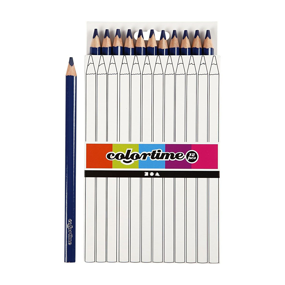 Crayons de couleur jumbo triangulaires - bleu foncé, 12e.