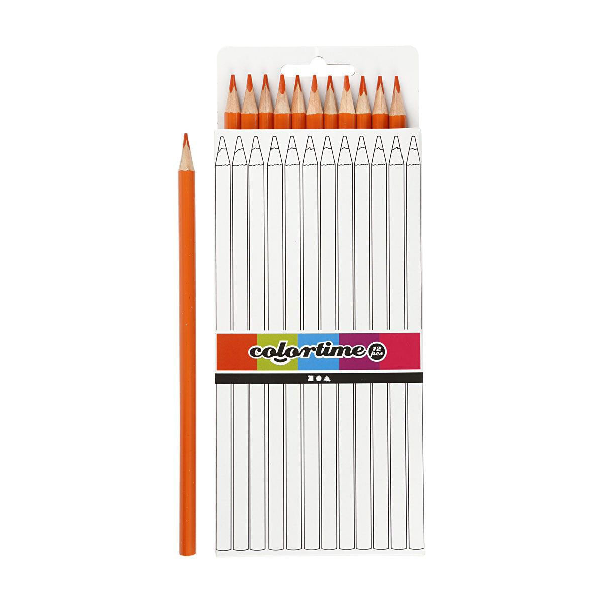 Crayons de couleur triangulaire - Orange, 12e.