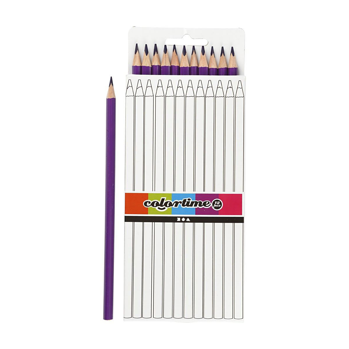 Crayons de couleur triangulaire - violet, 12e.