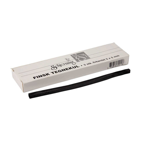 Creativ company vierkante houtskool sticks, 5st.