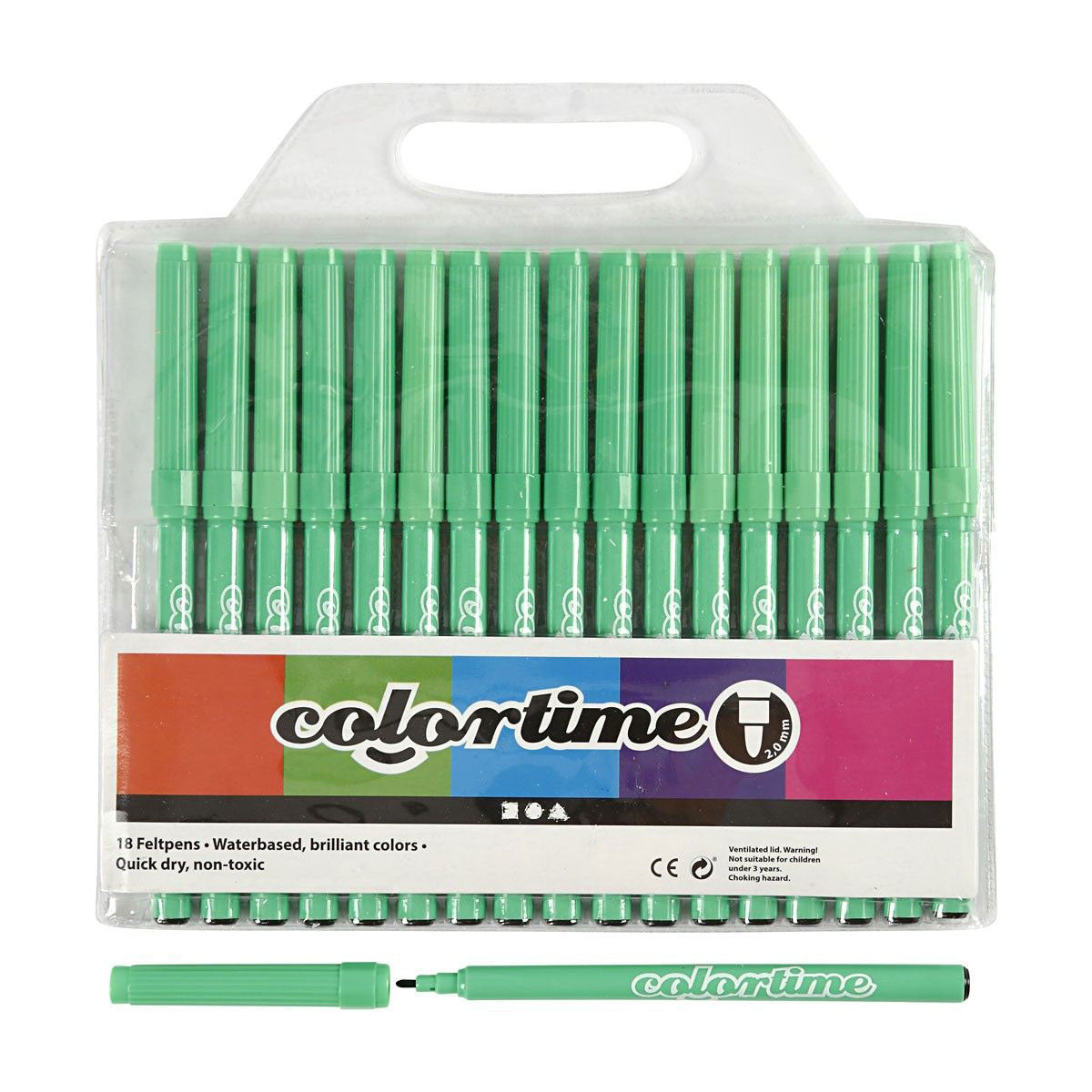 Light green markers, 18st.