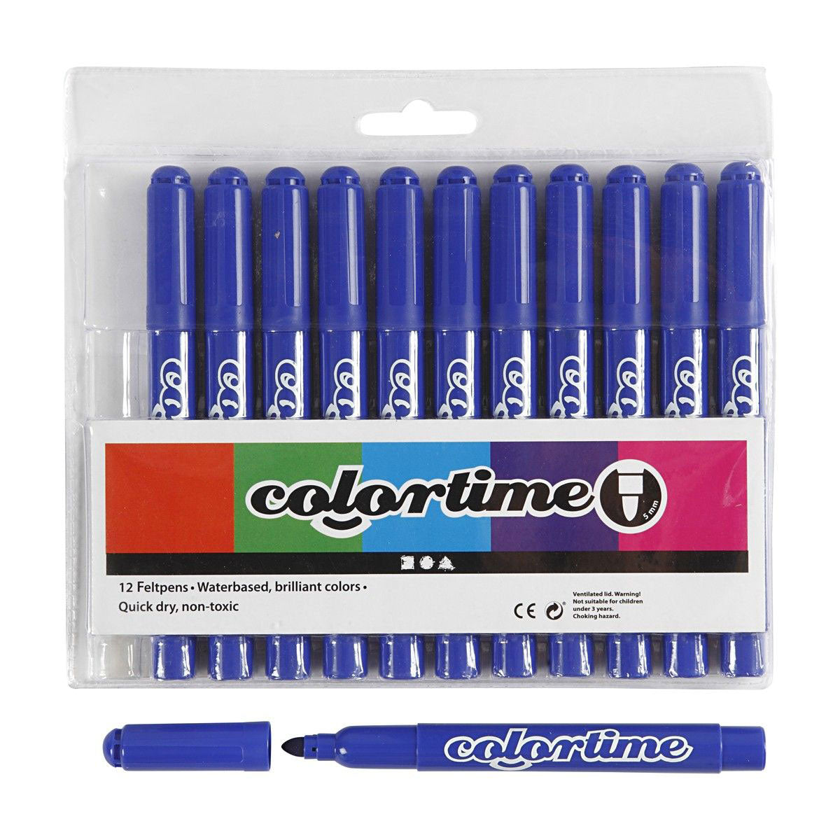 Creativ Company Blue Marker, 12st.