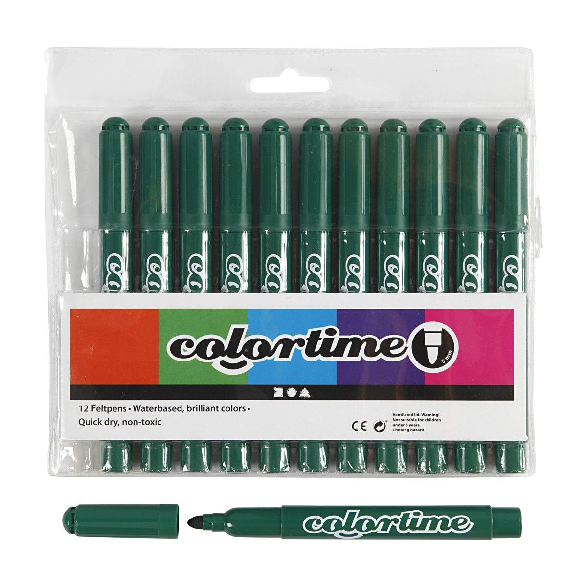 Creativ Company Dark Green Markers, 12..