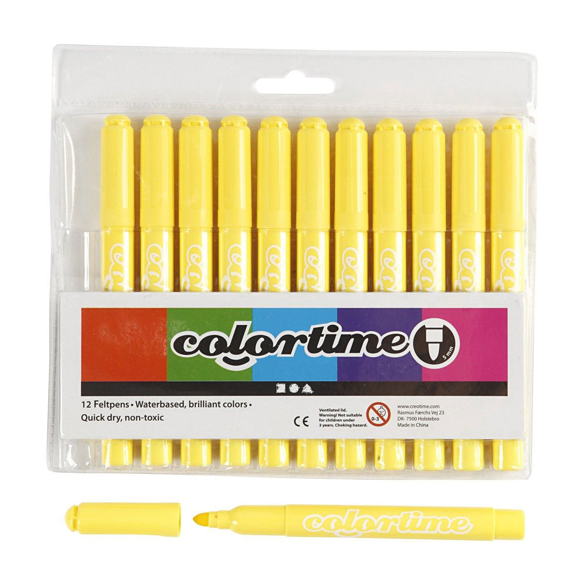 Creativ Company Citro -Yellow Markers, 12st.