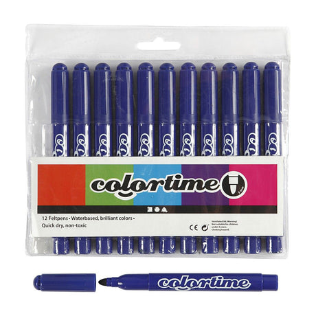 Creativ company donkerblauw jumbo stiften, 12st.