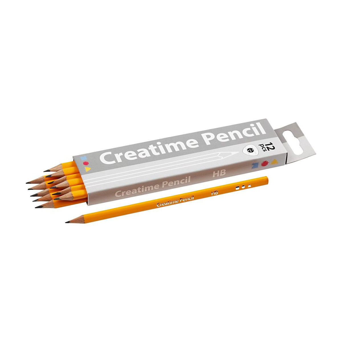 Pencils HB hardness - thickness 7 mm, 12st.