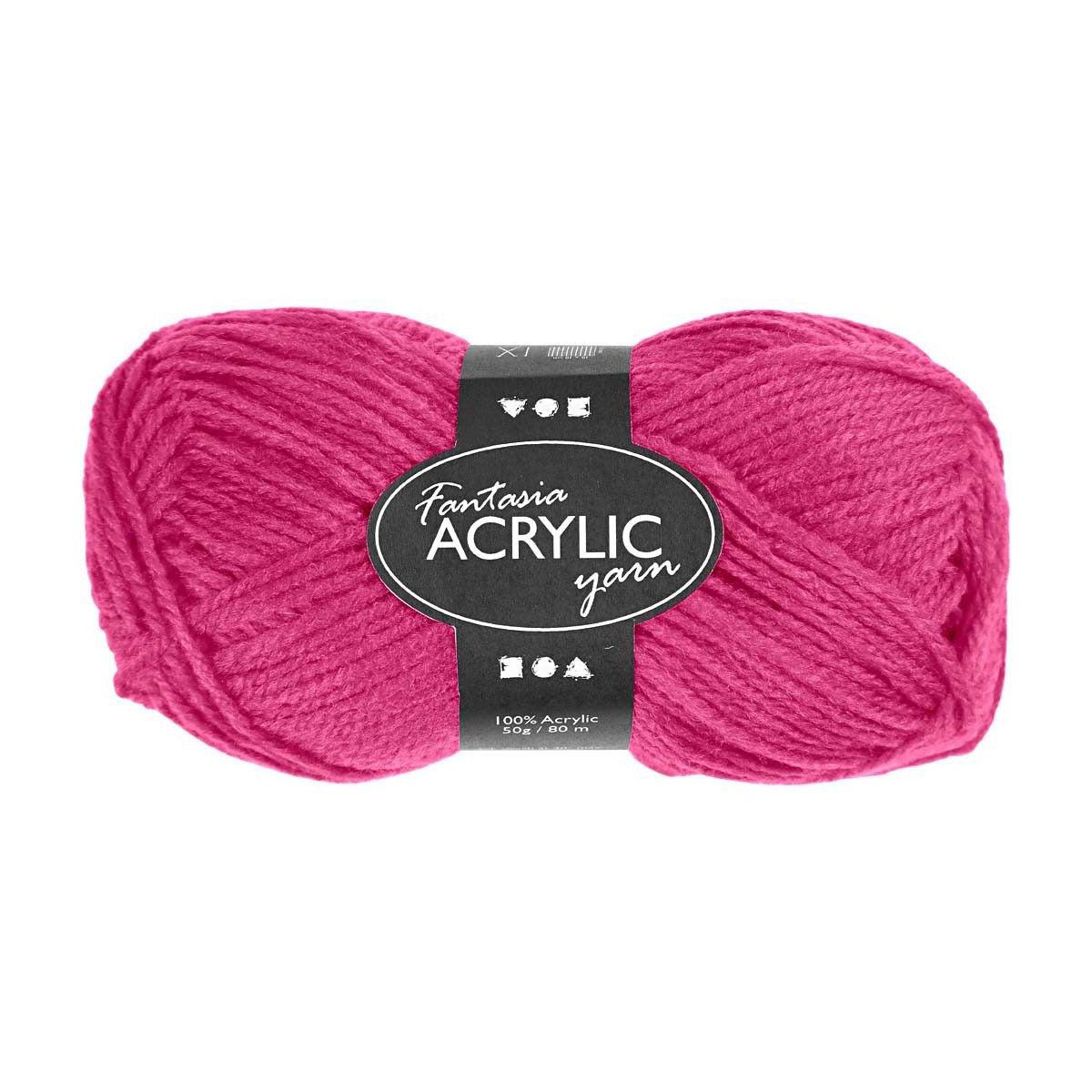 Creativ Company Acryl Yarn Neon Neon Neon Pink, 50gr