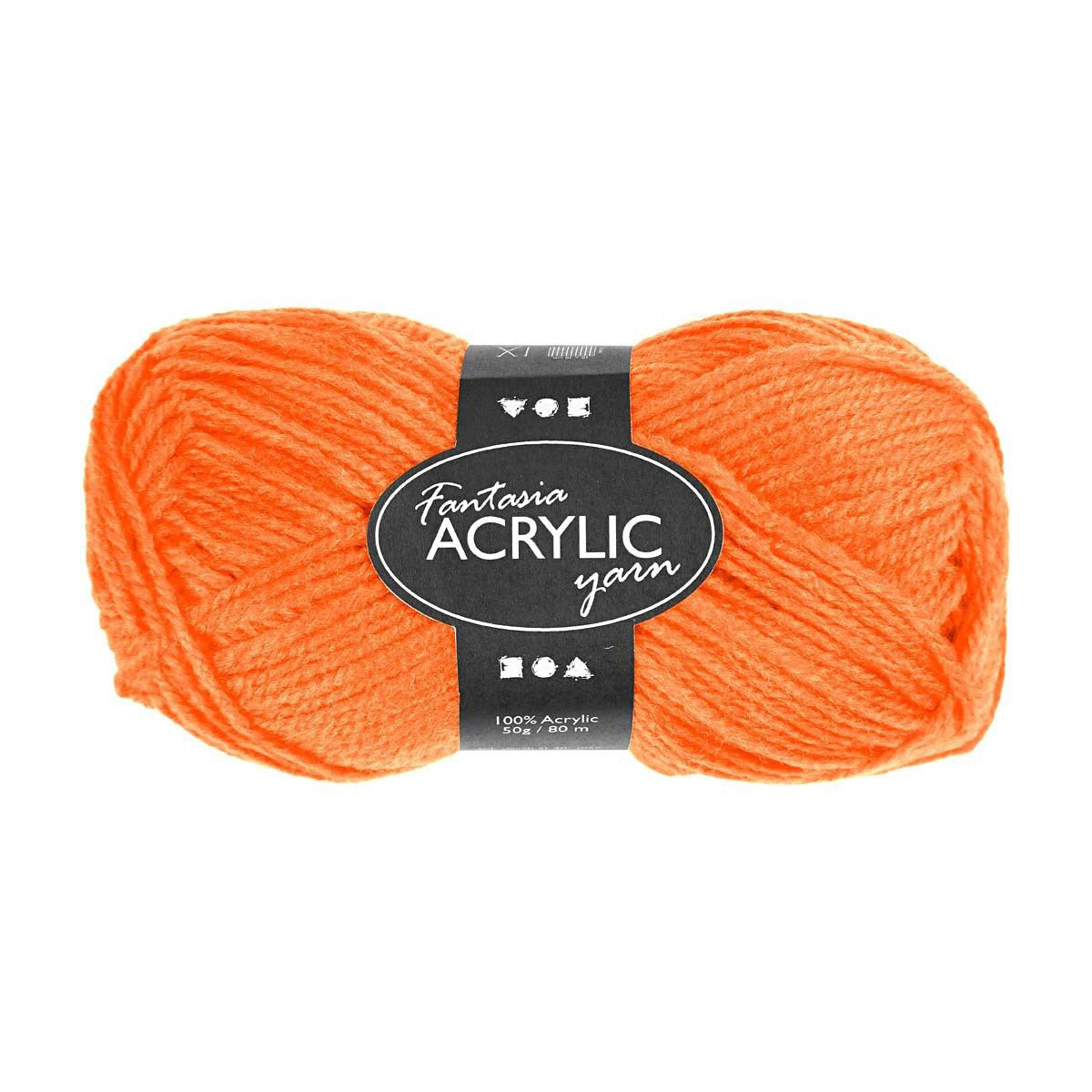 Creativ Company acrílico yarn neón neón oranje, 50gr