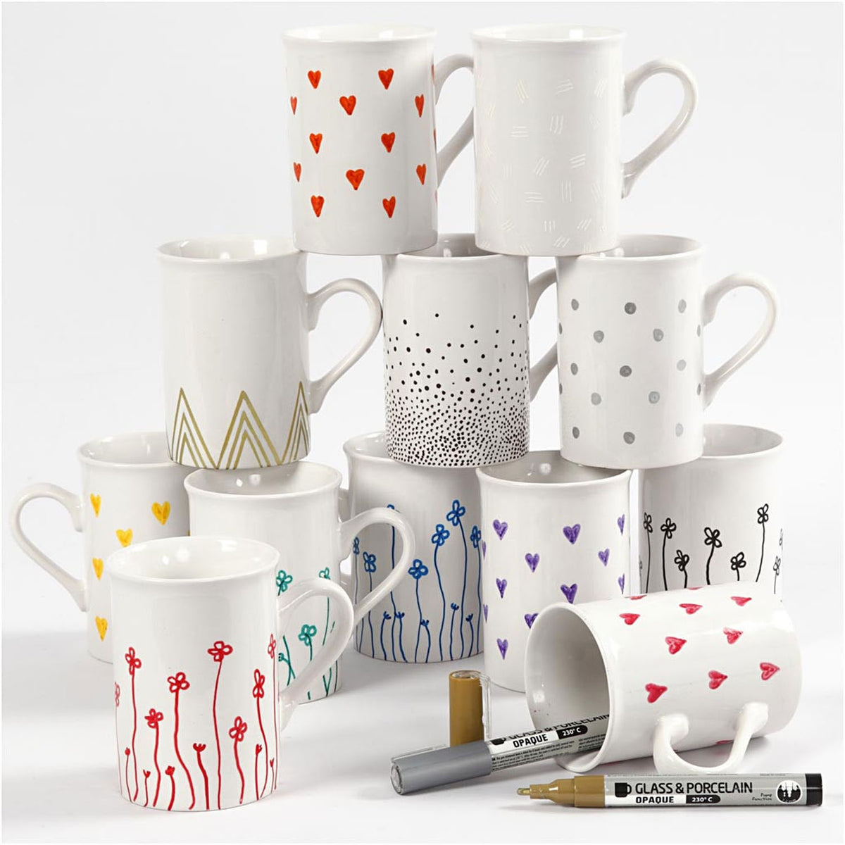 Creativ company https: www.cchobby.nl glas-porseleinstiften-lijndikte-1-2-mm-semi-dekkend-diverse-kleuren-12-stuk-1-doos