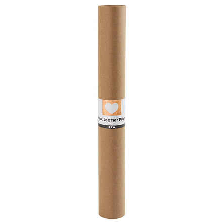 Creativ company faux leather papier donkerbruin, 1mtr.