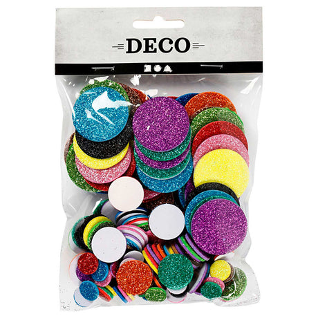 Creativ company foamvormen glitter cirkels, 150st.
