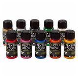 Textile paint various colors, 10x50ml.