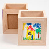 Wooden pen tray with photo frame