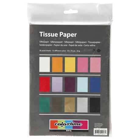 Creativ company tissuepapier gekleurd, 30st.