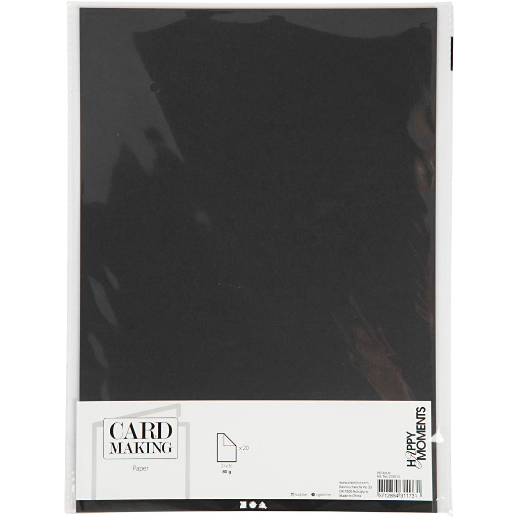 Paper Black A4 80gr, 20st.