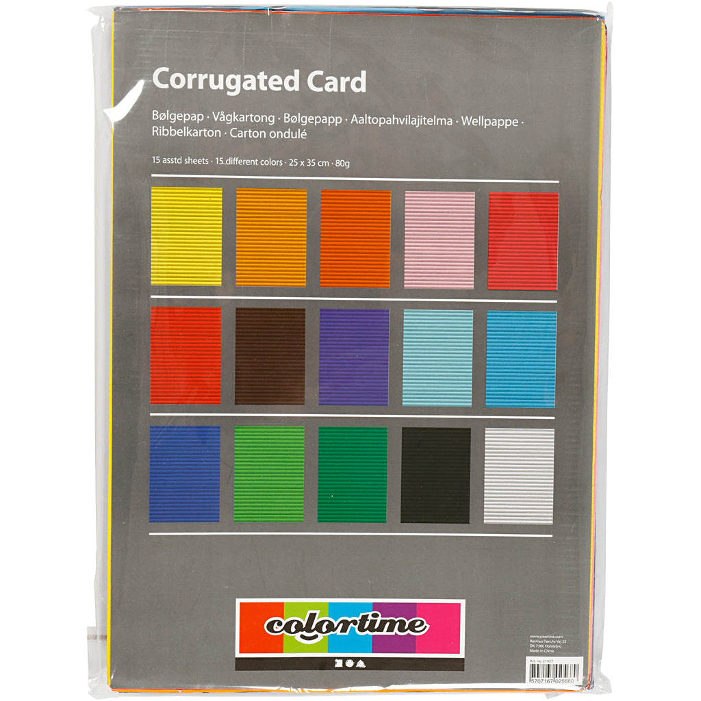 Ribbed cardboard color 80gr, 10 sheets