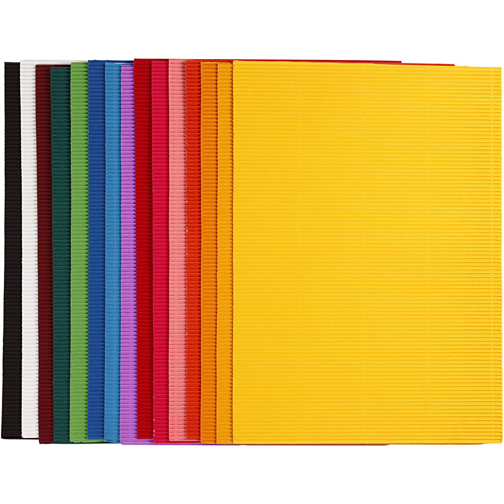 Ribbed cardboard color 80gr, 10 sheets