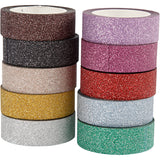 Creativ company glitter tape kleur,10st.