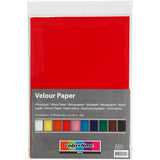 Velour Papier Kleur A4, 10 Vellen